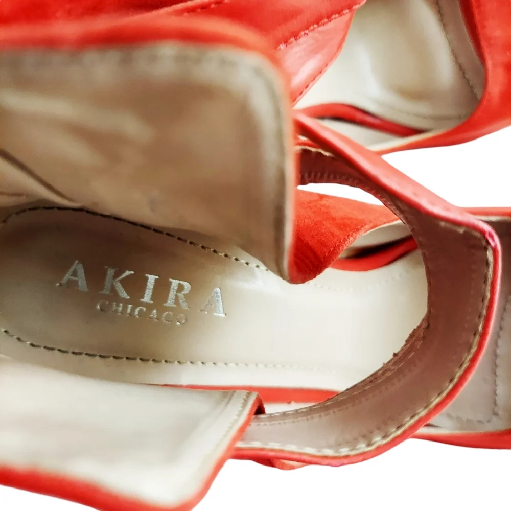 Akira Open Toe Double Ankle Strap Heels - Picture 5 of 8